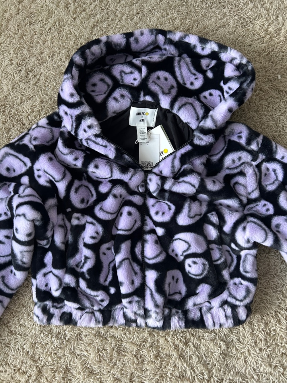 NWT H&M x SMLEY Cropped Jacket 
Size XXS